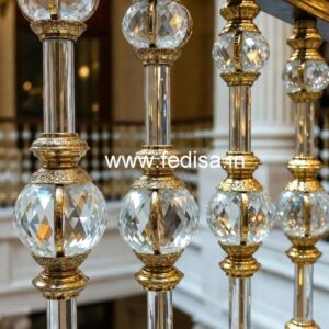 Designer Brass Crystal Railings for Dream Homes CR-5767