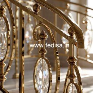 Premium Brass Crystal Railing Designs for Villas CR-5780