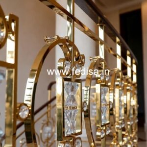 Custom Brass Crystal Railing for Interiors CR-5788