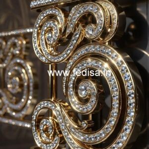Royal Look Brass Crystal Railing Designs CR-5799