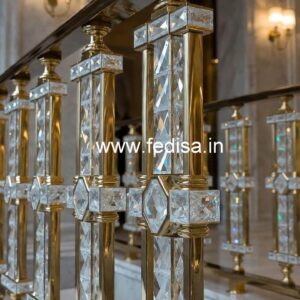 Glass & Brass Crystal Railing Combo Designs CR-5802