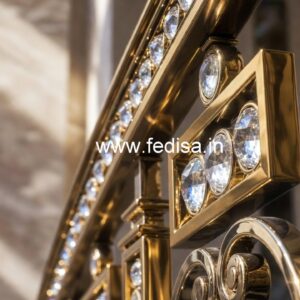 Modern Staircase Brass Crystal Designs CR-5819