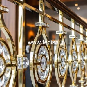 Designer Luxury Brass Crystal Railings CR-5827