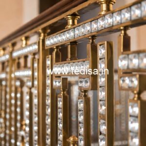 Modern Royal Brass Crystal Railings CR-5833