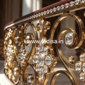 Brass Crystal Railings for Luxury Apartments CR-5838