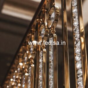 Stylish Crystal Brass Railing Designs CR-5846