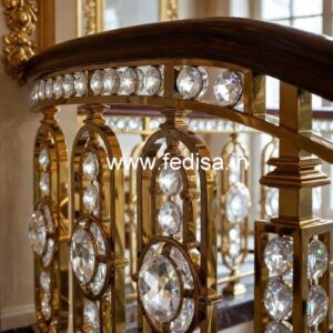 Brass Crystal Railings for Duplex Staircase CR-5854