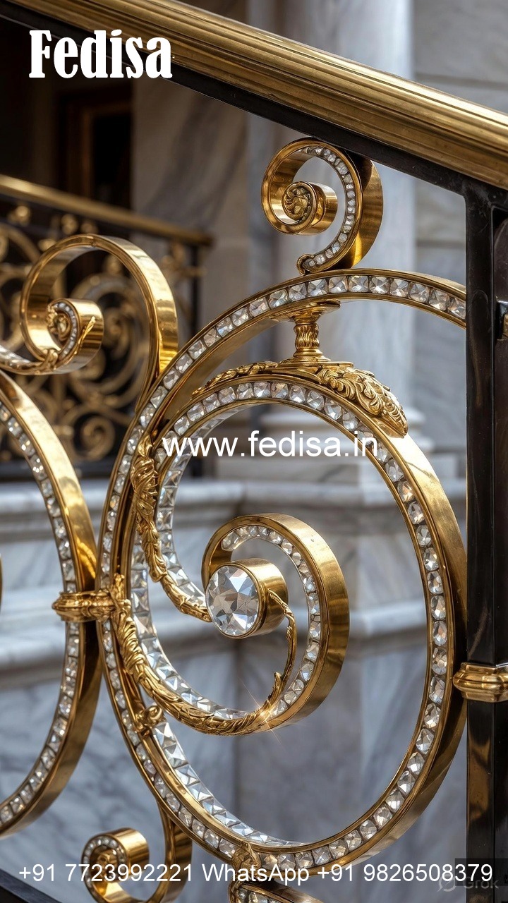 Rich Interior Brass Crystal Railings CR-5865
