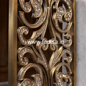 Modern Royal Stair Railings Brass Crystal CR-5874