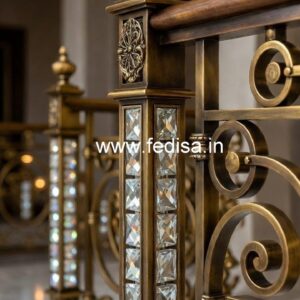 Modern Brass Crystal Staircase Railing Ideas CR-5879