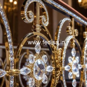 Elegant Brass Crystal Railings for Villas CR-5907