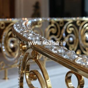 Luxury Staircase Brass Crystal Railings CR-5910