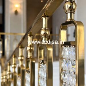 Luxury Crystal Brass Railings for Interiors CR-5914