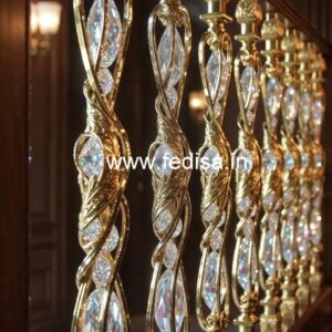 Designer Brass Crystal Railings for Homes CR-5919
