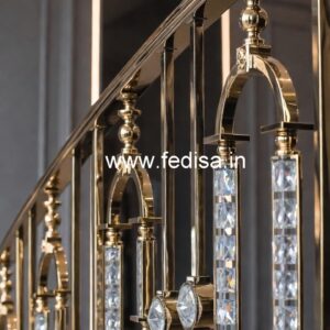 Elegant Brass Crystal Railings with Lighting CR-5920
