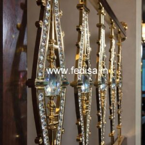 Designer Brass Crystal Railings for Staircases CR-5925