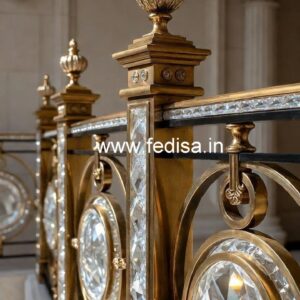 Stylish Brass Crystal Railing for Modern Homes CR-5941