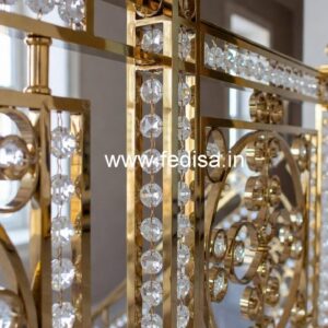 Elegant Interior Brass Crystal Railings CR-5943
