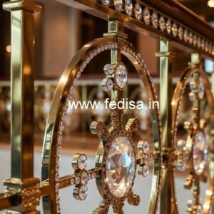 Designer Brass Crystal Railings for Luxury Homes CR-5944