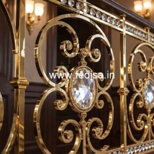 Stylish Brass Crystal Railings for Villas CR-5948