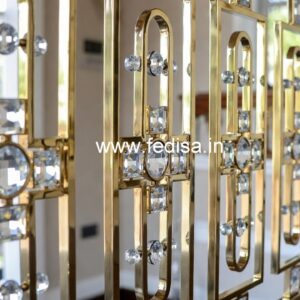 Luxury Brass Crystal Railings for Modern Villas CR-5954