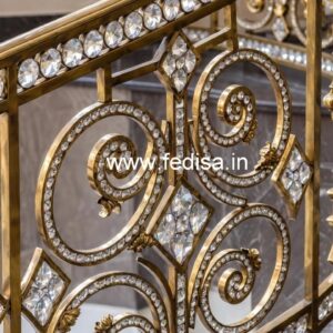 Elegant Brass Crystal Railings for Staircase Decor CR-5962