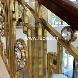 Stylish Brass Crystal Railings for Luxury Interiors CR-5963
