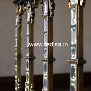 Elegant Brass Crystal Railings for Modern Homes CR-5966