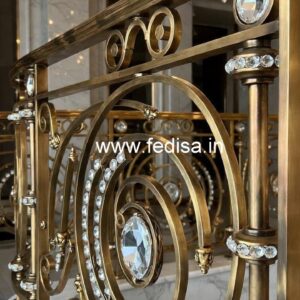 Elegant Brass Crystal Railings for Home Interiors CR-5970