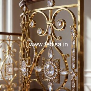 Premium Brass Crystal Railing for Luxury Interiors CR-5974