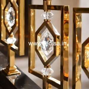 Modern Brass Crystal Railing with LED Lights CR-5989