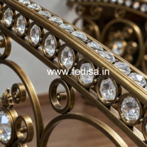 Stylish Brass Crystal Railing for Interiors CR-5990