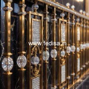 Premium Staircase Brass Crystal Railings CR-5995