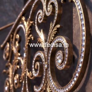 Designer Brass Crystal Railings for Duplex CR-5996