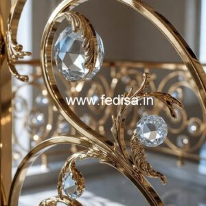 Premium Brass Crystal Staircase Designs CR-6004