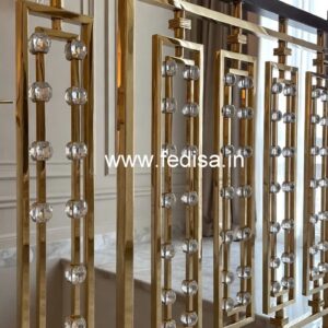 Designer Brass Crystal Railing for Luxury Homes CR-6009