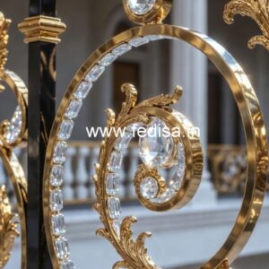 Luxury Brass Crystal Railings for Apartments CR-6013