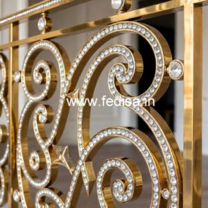Elegant Brass Crystal Railings for Design CR-6018