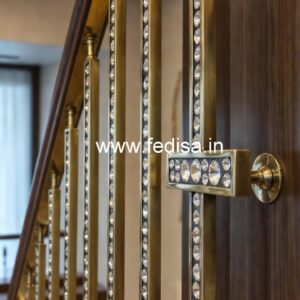 Designer Brass Crystal Railings for Modern Interiors CR-6022
