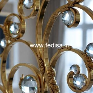 Designer Brass Crystal Railings for Luxury Villas CR-6031