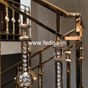 Stylish Brass Crystal Railings for Apartments CR-6034