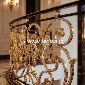 Elegant Brass Crystal Railings for Luxury Interiors CR-6040