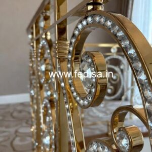 Designer Brass Crystal Railings for Modern Homes CR-6041