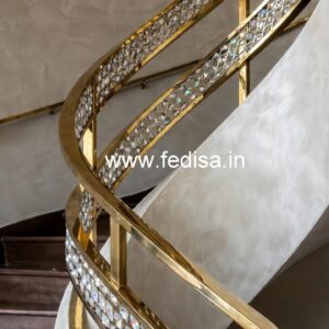 Designer Brass Crystal Railings for Villas CR-6044