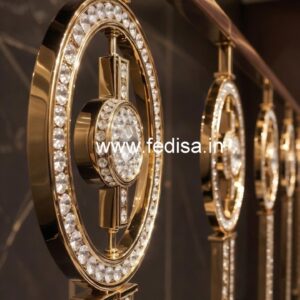Best Brass Crystal Railing Ideas for Luxury Homes CR-6053