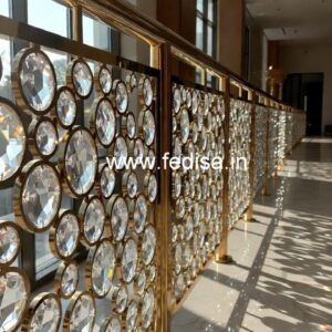 High-End Brass Crystal Railings for Luxury Villas CR-6062