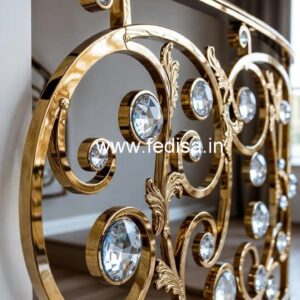 Luxury Brass Crystal Railings for Classic Interiors CR-6067