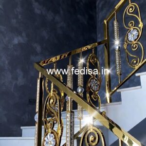 Stylish Brass Crystal Railings for Grand Homes CR-6068