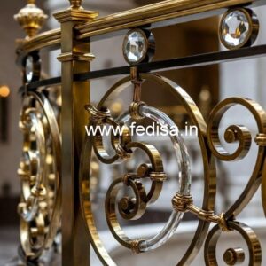 Elegant Brass Crystal Railings for Architecture CR-6070