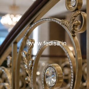 Designer Brass Crystal Railings for Dream Homes CR-6071